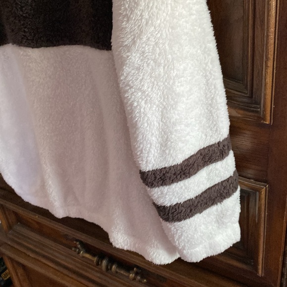 MEROKEETY Contrast Fleece Zipper Sherpa Pile Pullover size XL - Picture 8 of 11